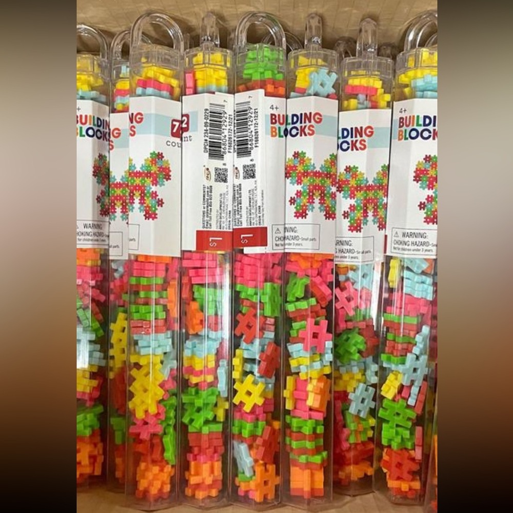 11 tubes # Hashtag Building Blocks 72 pc/tube Puzzles Target bullseye playground